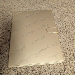 Go Getter Girl Champagne Embossed Hard Notebook 8.5×11 Bullet Journal Magnetic